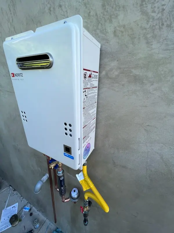 Tankless water heater installation for Skyland homes